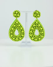 BLAIZ 227 Lime Green Beaded Earrings