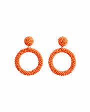 Blaiz Orange Arara Beaded Hoop Earrings™