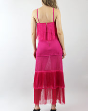Hot Pink Fringe Dress