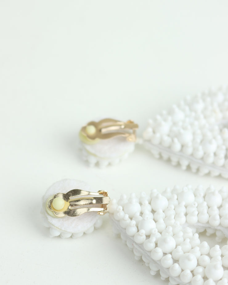 Blaiz 227 White Beaded Earrings
