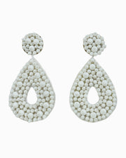 Blaiz 227 White Beaded Earrings